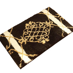 Smooth Black 23.6*35.4 Inch Antiskid Bathroom Rug