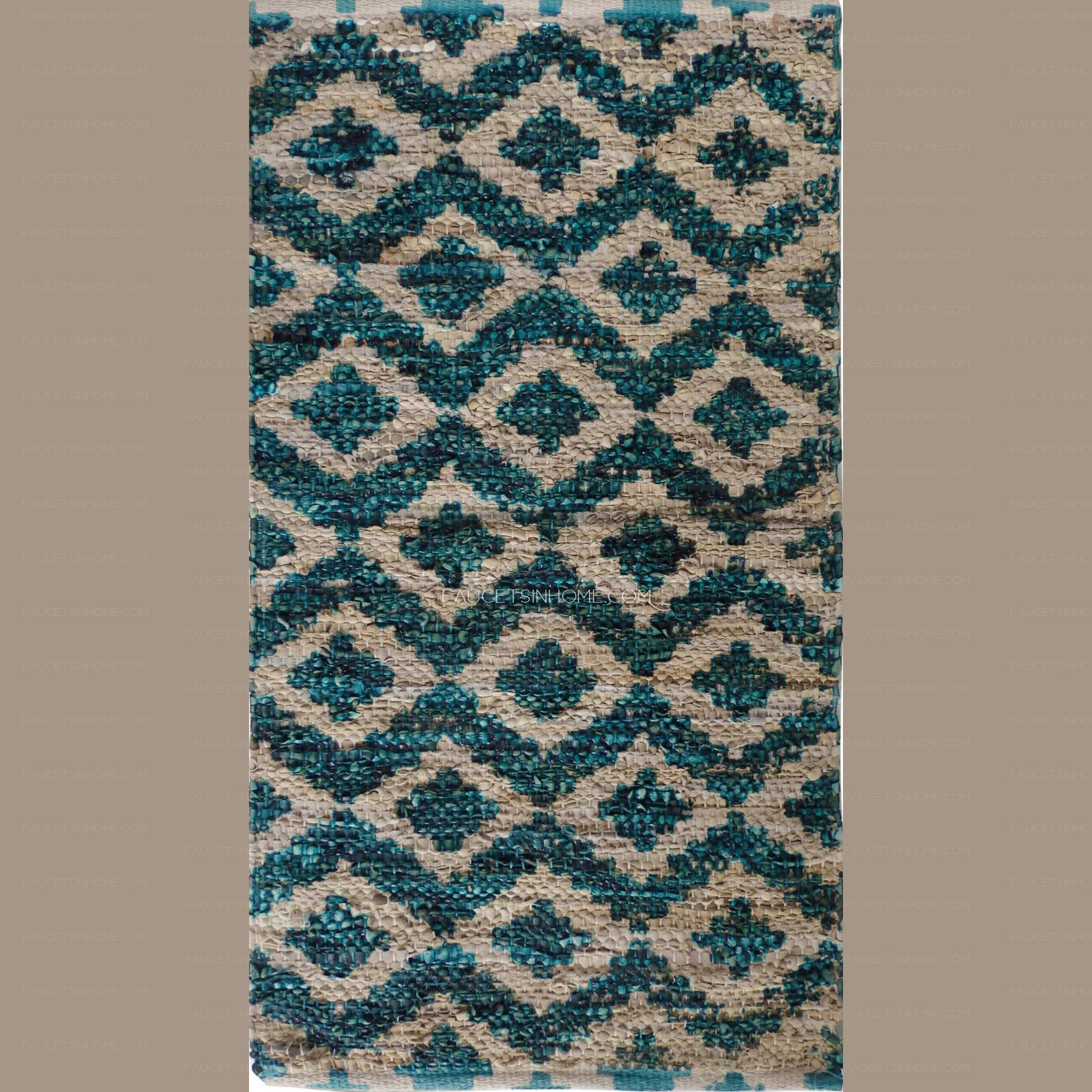 Vintage 20*31.5 Inch Turquoise Antiskid Bathroom Rug