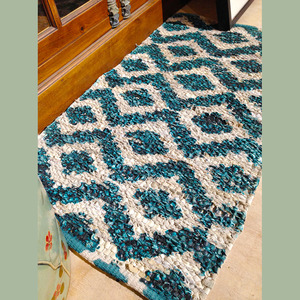 Vintage 20*31.5 Inch Turquoise Antiskid Bathroom Rug