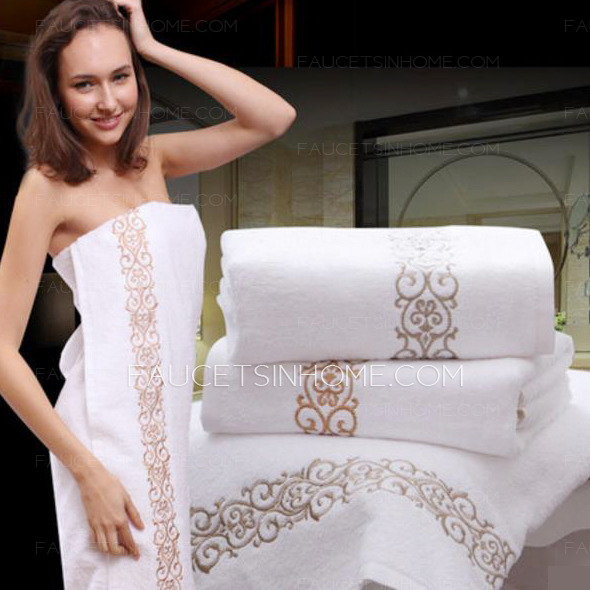 31.5*55 Inch Pure Cotton Embroidery Bath Towel One Piece