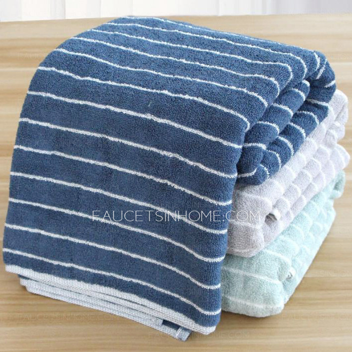 Affordable Striped Cotton 55*27.5 Inch Bath Towel One Piece