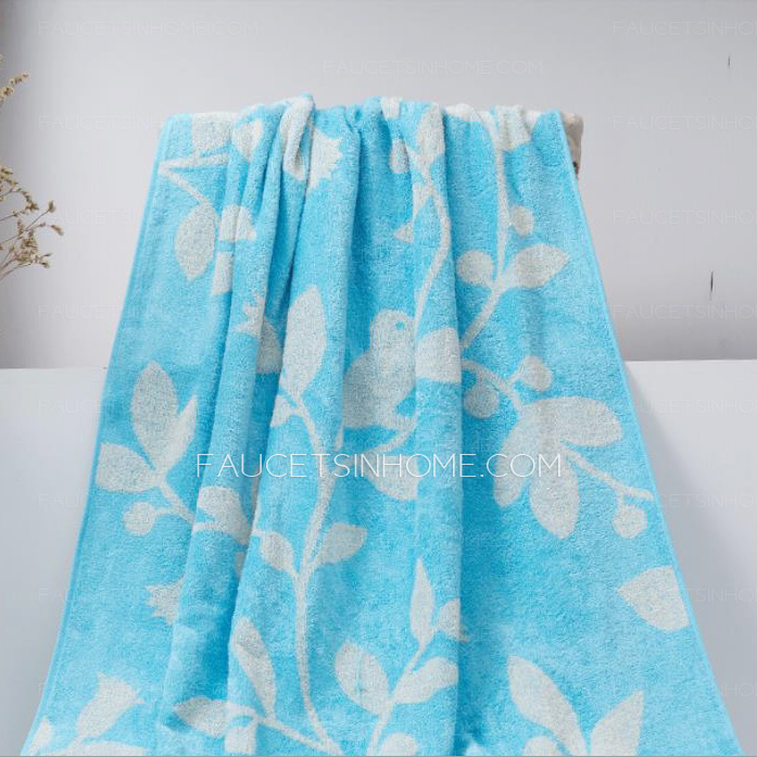 Comfortable Leaf Pattern Cotton 55*28 Inch Bath Towel