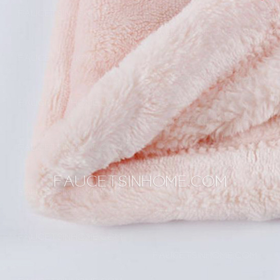 Noble Pink Thicken Flannel Women Bathrobe