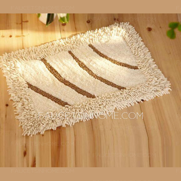 Modern Beige 23.6*15.7 Inch Cotton Bathroom Rug