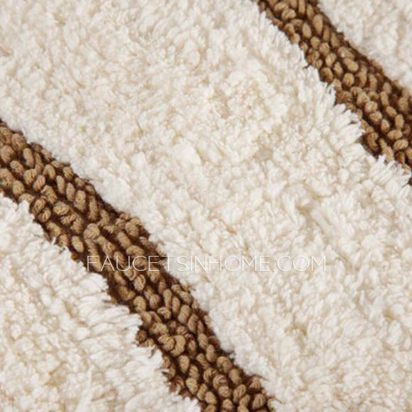 Modern Beige 23.6*15.7 Inch Cotton Bathroom Rug