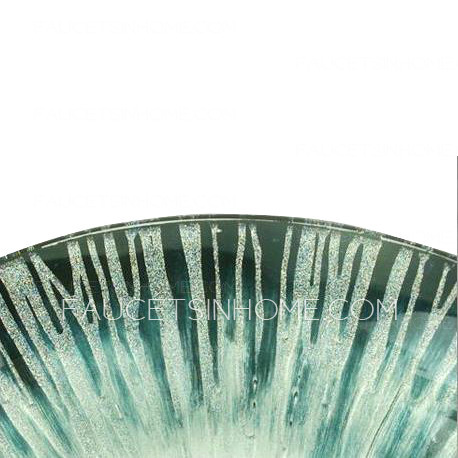 Round Bathroom Vessel Sinks Turquoise Single Bowl With Faucet
