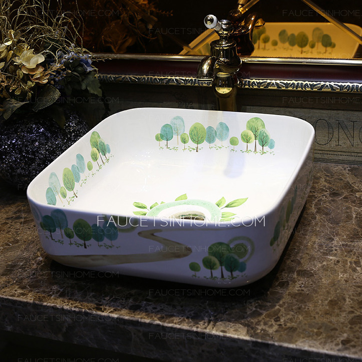 Square Porcelain Vessel Sinks