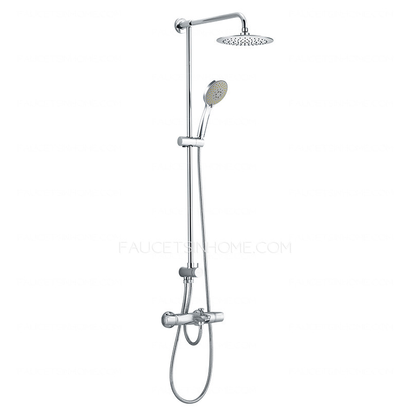 Modern Thermostatic Brass Thermostatic Exposed Outdoor Shower Faucets