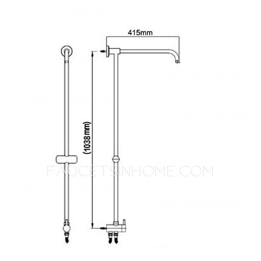 Modern Thermostatic Brass Thermostatic Exposed Outdoor Shower Faucets