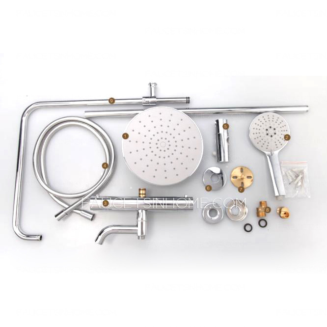 Best Thermostatic Exposed Outdoor Shower Faucet Chrome Brass