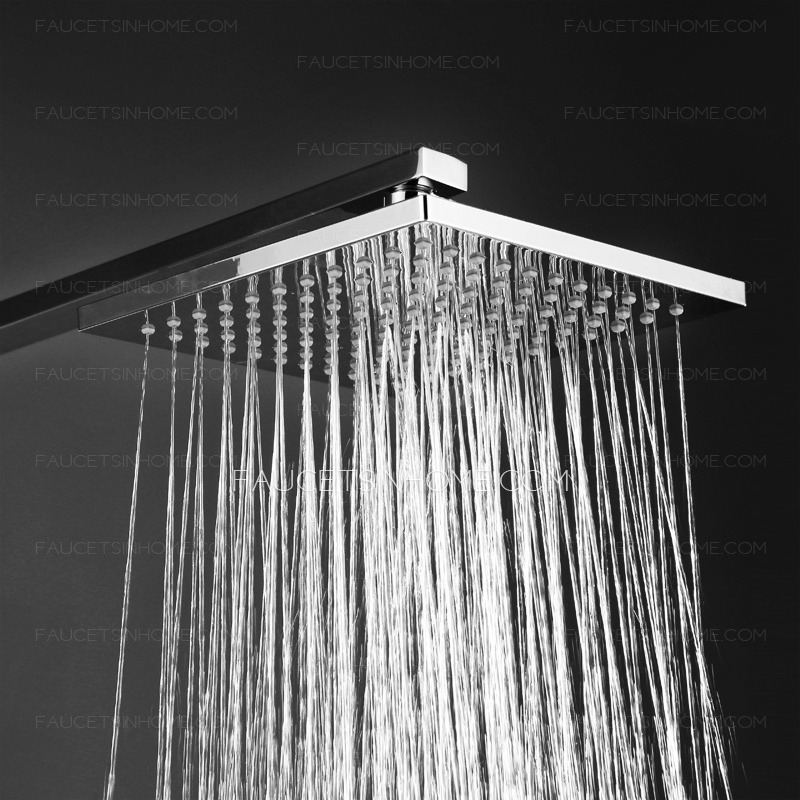 Designed Thermostatic Exposed Outdoor Shower Chrome Brass