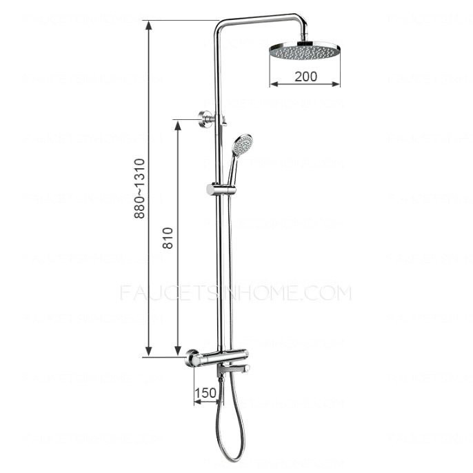 Best Chrome Brass Exposed Shower Faucet Sets Thermostatic