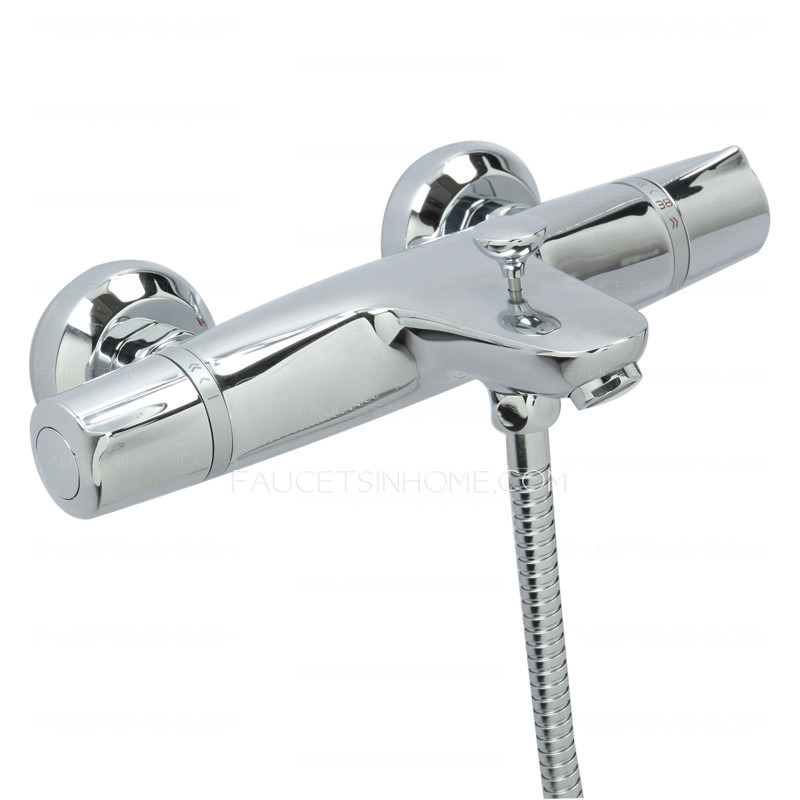 Thermostatic Shower Faucets Brass Small Top Shower Electroplated