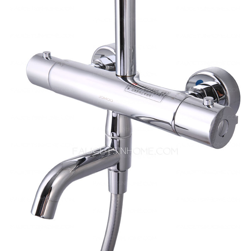 High End Electroplated Exposed Outdoor Shower Faucets Brass