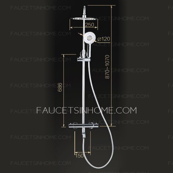 High End Electroplated Exposed Outdoor Shower Faucets Brass