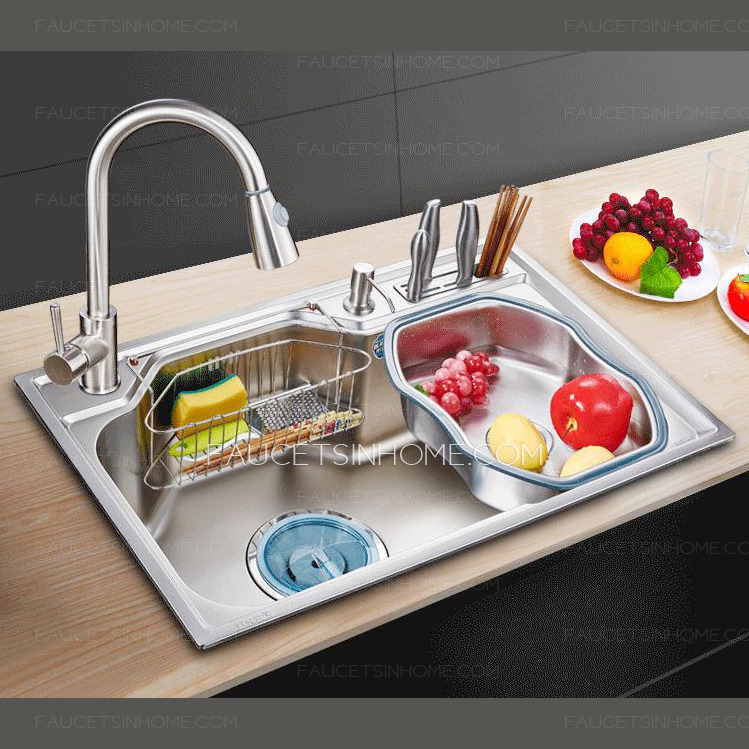 Multi-functional Stainless Steel Kitchen Sinks With Faucet