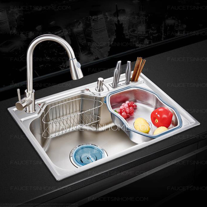 Multi-functional Stainless Steel Kitchen Sinks With Faucet