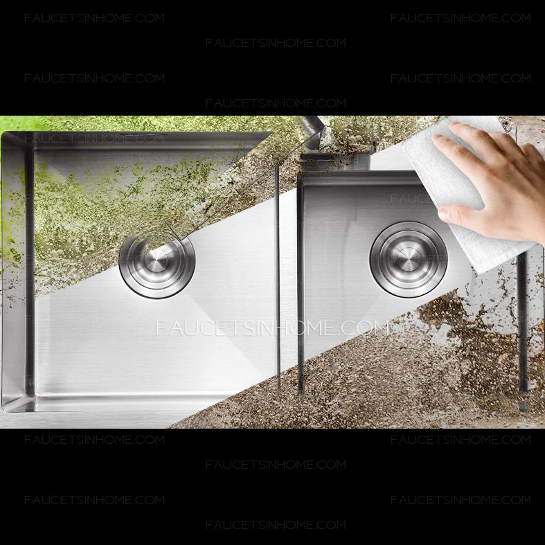 Double Sinks Stainless Steel Kitchen Sinks With Faucet