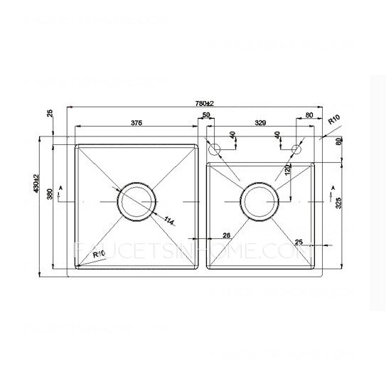 Double Sinks Stainless Steel Kitchen Sinks With Faucet