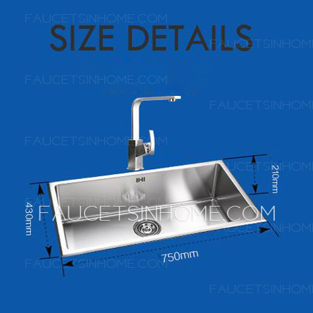 Large Capacity Stainless Steel Single Sink Kitchen Sinks With Faucet