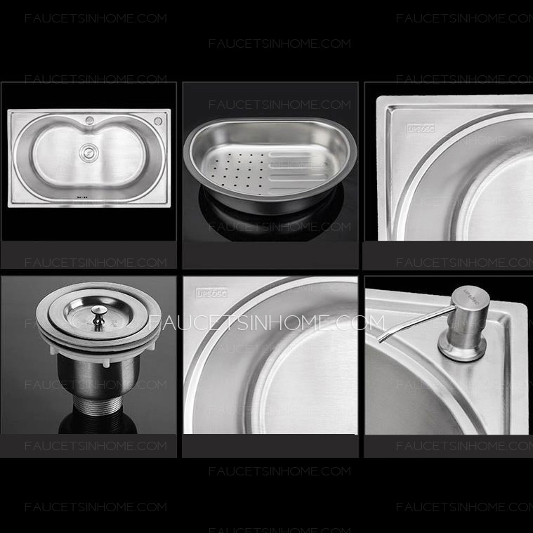 Single Bowl Large Capacity Stainless Steel Kitchen Sinks With Faucet