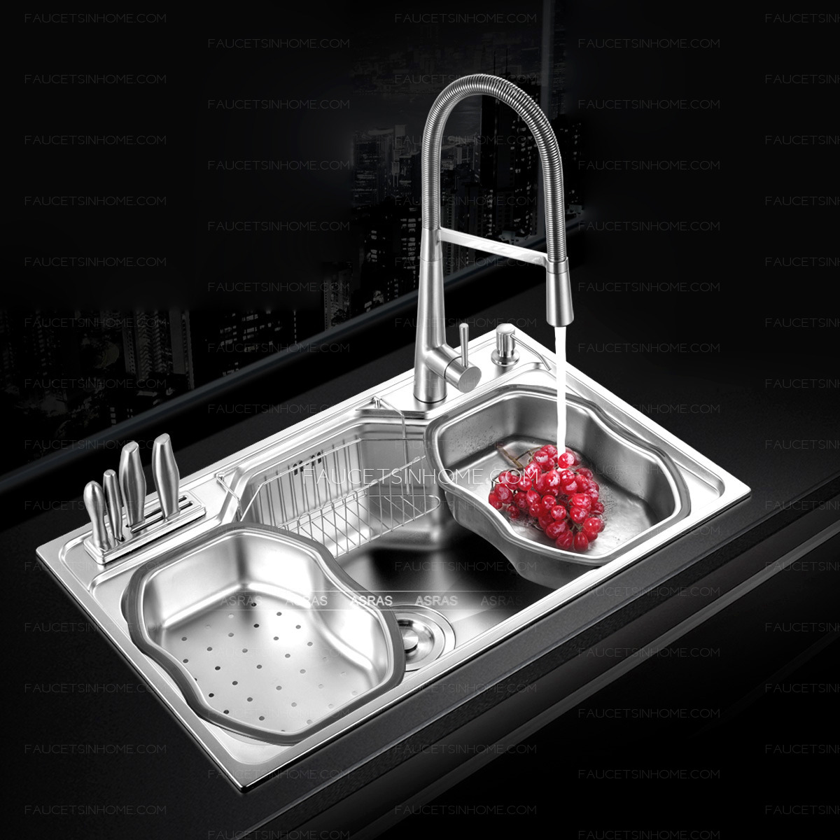 Practical Large Capacity Single Bowl Stainless Steel Kitchen Sinks