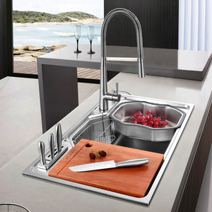 Practical Large Capacity Single Bowl Stainless Steel Kitchen Sinks