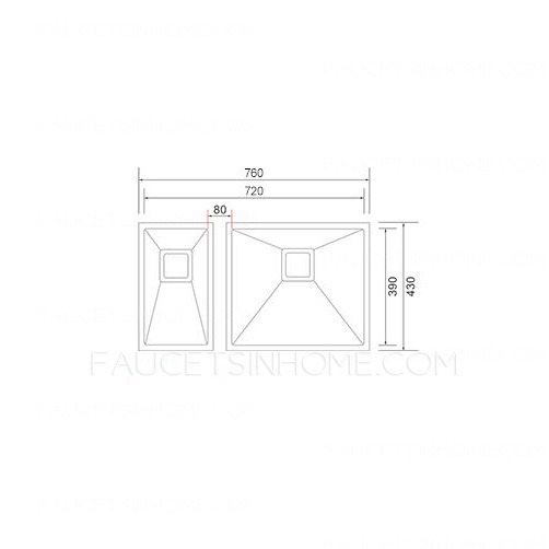 Double Sinks Stainless Steel Nickel Brushed With Faucets