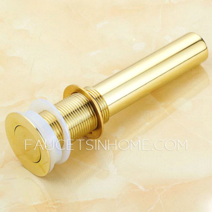 Golden Polished Brass Flap Type Drainer Without Spillway Hole