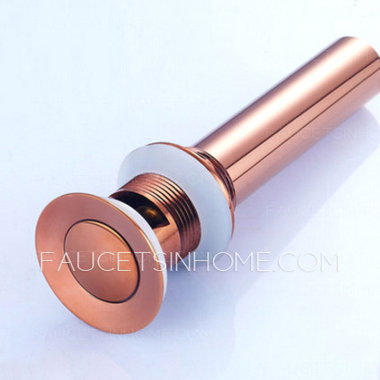 Rose Golden Polished Brass Flap Type Drainer Without Spillway Hole