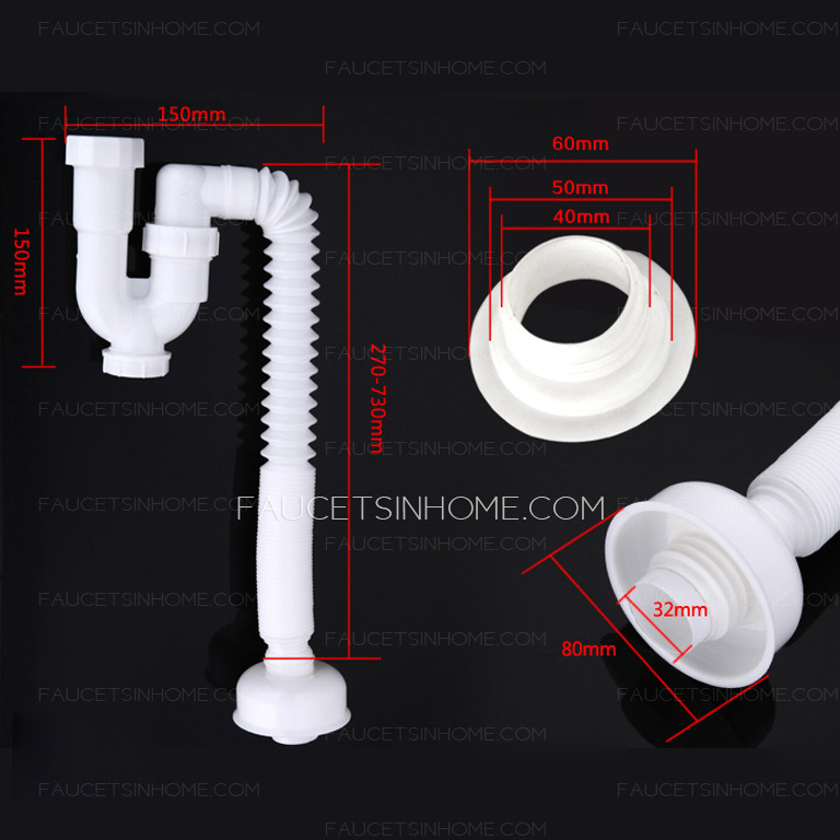 ABS U Type Adjustable White Anti-blocking And Deodorant Water Hose