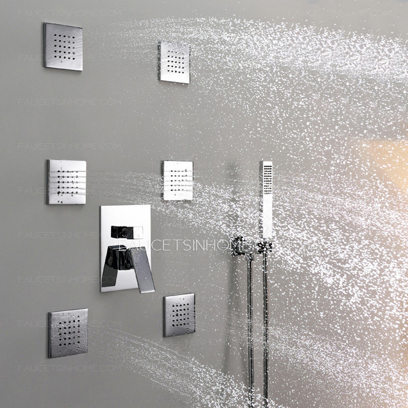 High End Wall Mount Side-Blown Massage Shower Faucet Systems