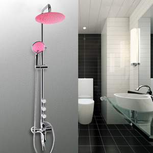 Romantic Pink Top Shower Cheap Shower Faucets For Bathroom