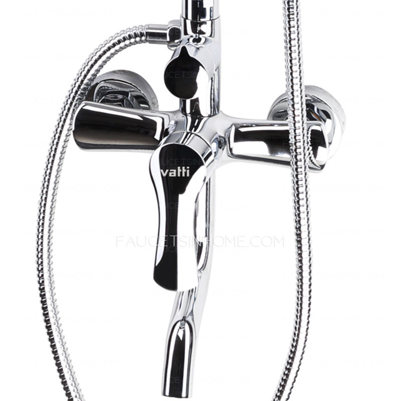 Modern Blue Top Shower Head Painting Chrome Types Of Shower Faucets