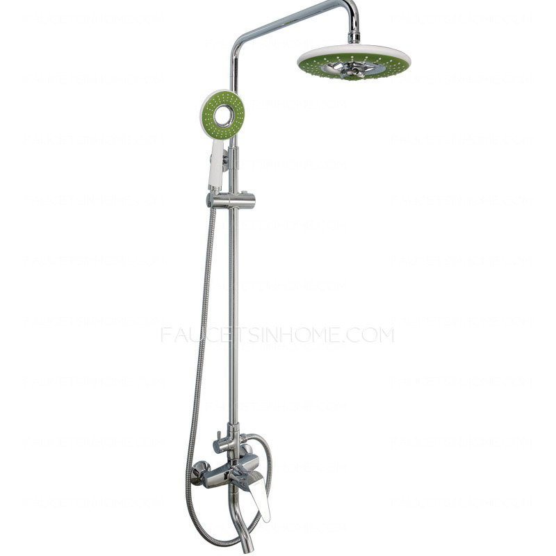 Best Green Top Shower Head Chrome Brass Shower Fixtures