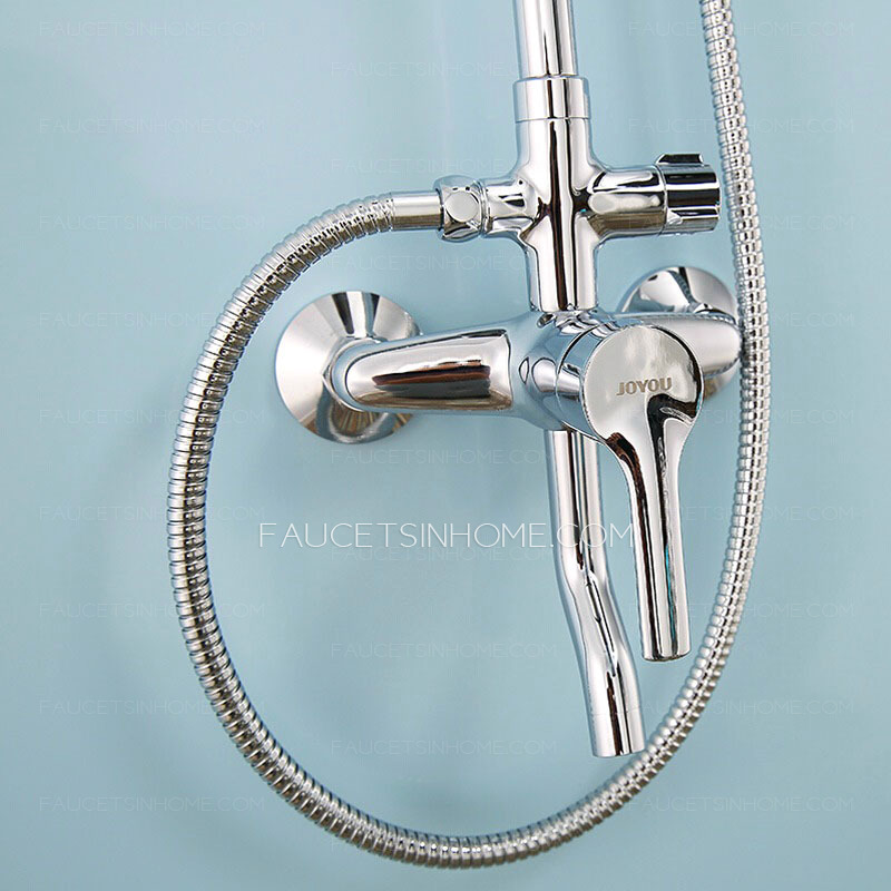 Affordable Chrome Water Efficient Exposed Shower Faucets