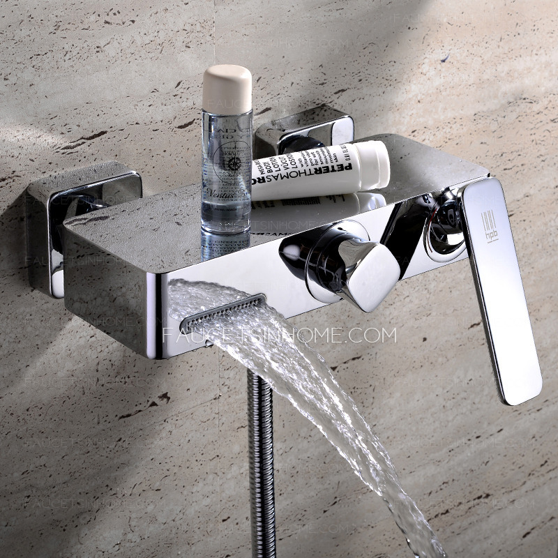 Best Wall Mount Chrome Waterfall Bathtub Shower Faucet