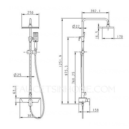 Designer Square Shaped Hand Shower Cheap Shower Fixtures