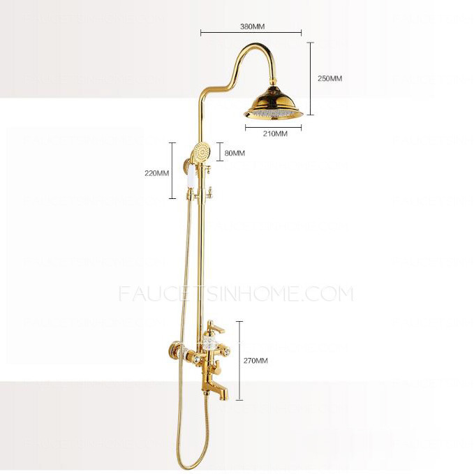 Luxury Rose Gold Single Handle Wall Mounted Shower Faucet