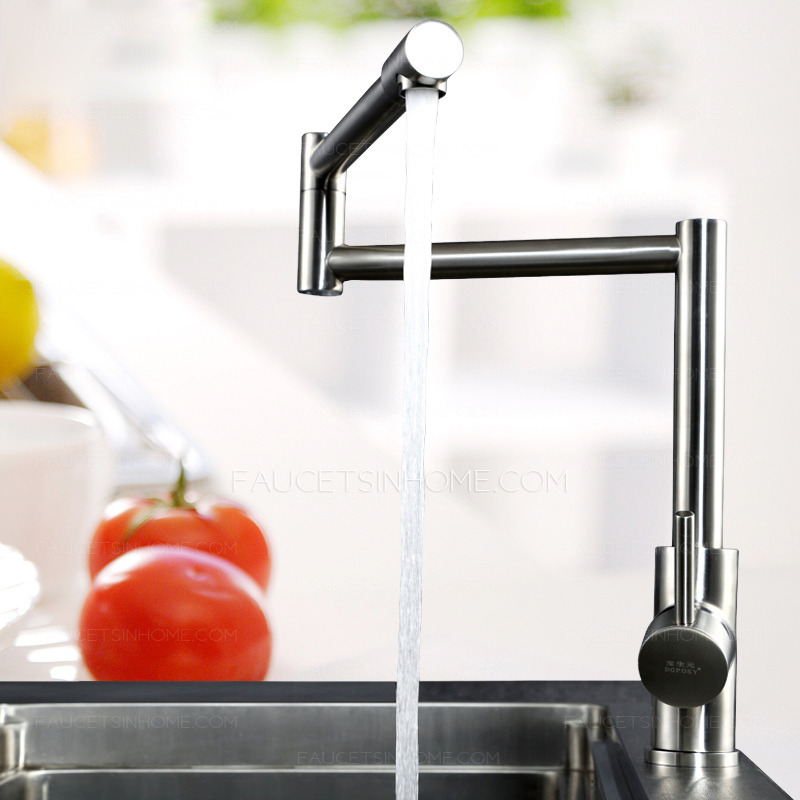 Designer Stainless Steel Nickel Brushed Pot Filler Faucet