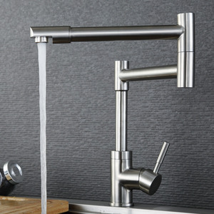 Designer Stainless Steel Nickel Brushed Pot Filler Faucet