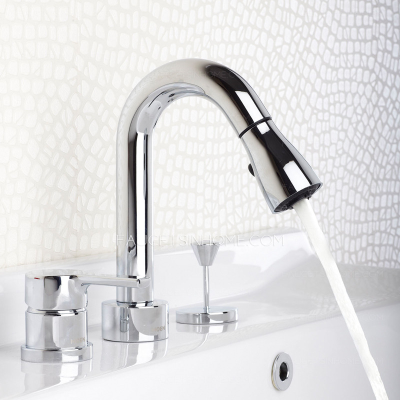 Designer Pull Out Widespread Modern Bathroom Faucets