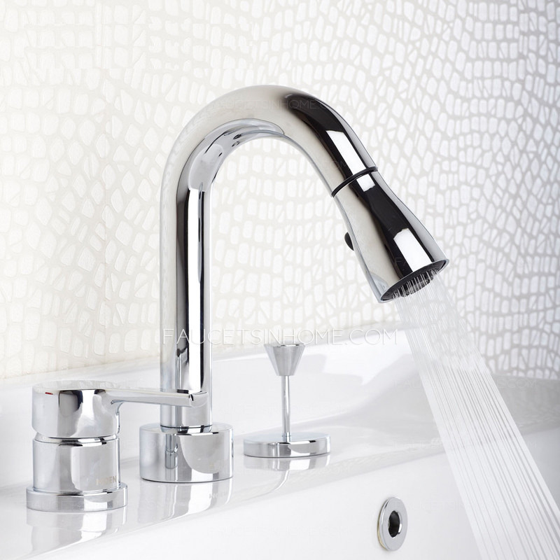 Designer Pull Out Widespread Modern Bathroom Faucets