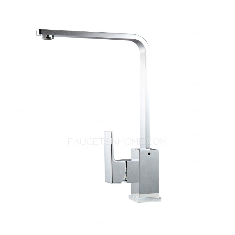 Solid Rotatable Single Handle Brass Kitchen Faucet