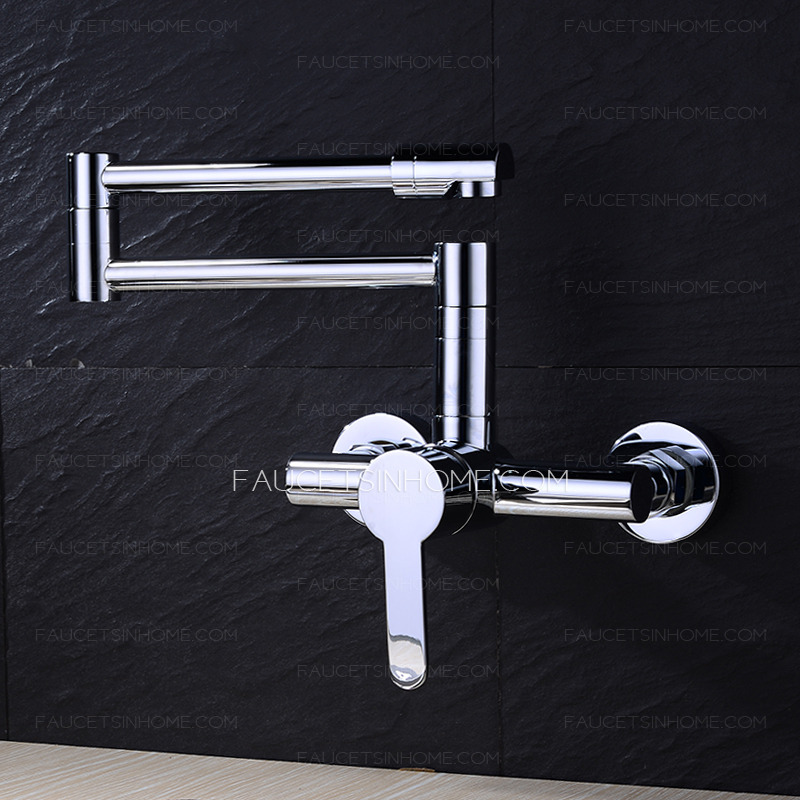 Best Wall Mounted Folding Modern Kitchen Faucet Chrome