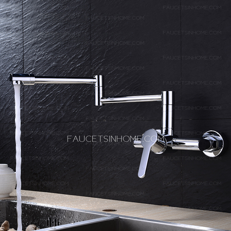 Best Wall Mounted Folding Modern Kitchen Faucet Chrome