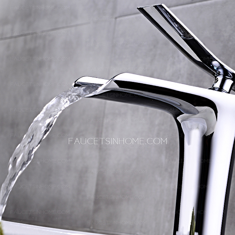 Best Chrome Single Handle Bathroom Waterfall Faucet