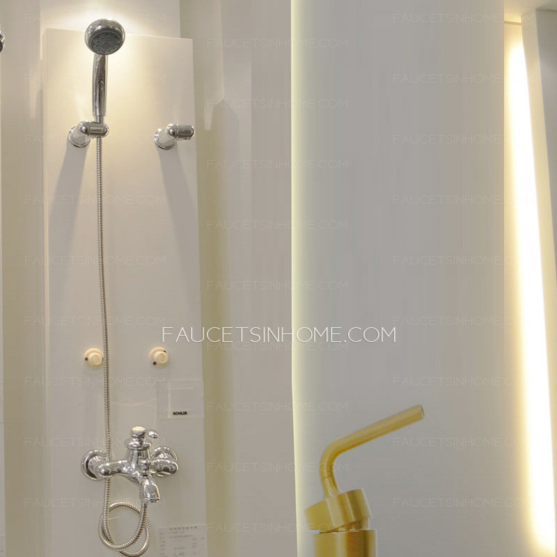 High End Chrome Wall Mount Single Handle Shower Faucet