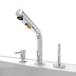 High End Three Holes Single Handle Modern Bathroom Faucet