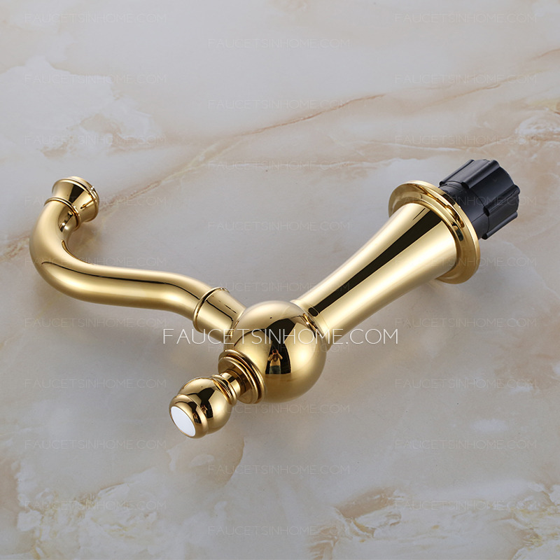 Designer Five Holes Polished Brass Three Handle Tub Shower Faucet